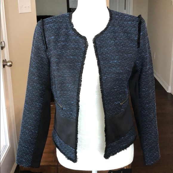 Halogen Jackets & Blazers - Halogen Tweed Navy Blue Blazer